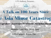 Ομιλία για τη Μικρασιατική Καταστροφή οργανώνει ο Σύλλογος Ελλήνων Φοιτητών UTS Hellenic