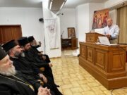 Πνευματική ομιλία για τους Τρεις Ιεράρχες στην Μητρόπολη Κυδωνίας και Αποκορώνου