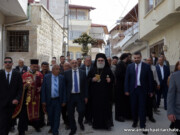 Επίσκεψη του Πατριάρχη Αντιοχείας στον κατεστραμμένο ναό της Παναγίας στο Jneido