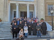 Ο Αυστρίας Αρσένιος με όμιλο προσκυνητών στην Θεολογική Σχολή της Χάλκης