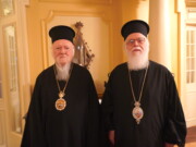 Συνάντηση του Οικουμενικού Πατριάρχη με τον Αρχιεπίσκοπο Αλβανίας