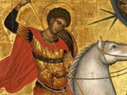 Ι.Ν. Αγ. Γεωργίου Ναούσης : Υποδοχή της Τιμίας του Αγίου Μεγαλομάρτυρος, Γεωργίου του Τροπαιοφόρου