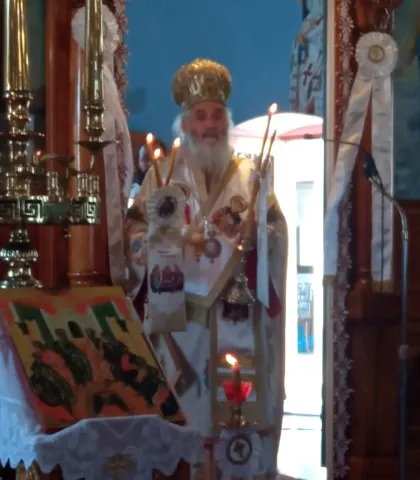 Αρχιερατική Θεία Λειτουργία στην Αγία τριάδα Βαθέως Καλύμνου