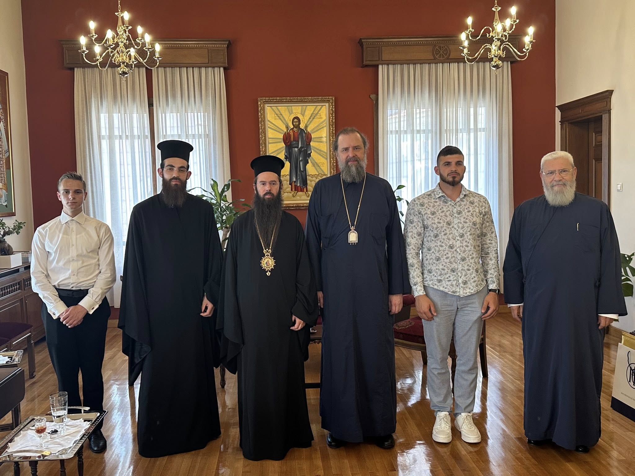 Ο Μητροπολίτης Σλίβεν και ο Βοηθός Επίσκοπος του Μητροπολίτου Γερμανίας στον Μητροπολίτη Θεσσαλονίκης