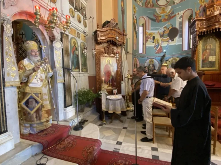 Δις Αρχιερατική Θεία Λειτουργία στον Ιερό Ναό της Αγίας Μαρίνης Λέρου