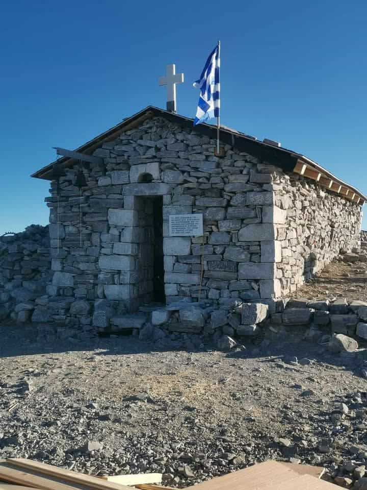 Ὁλοκληρώθηκαν οἱ ἐργασίες ἀποκατάστασης καὶ συντήρησης τοῦ Ι.Ν. Προφήτου Ἠλιοῦ στὴν κορυφή τοῦ Ταϋγέτου
