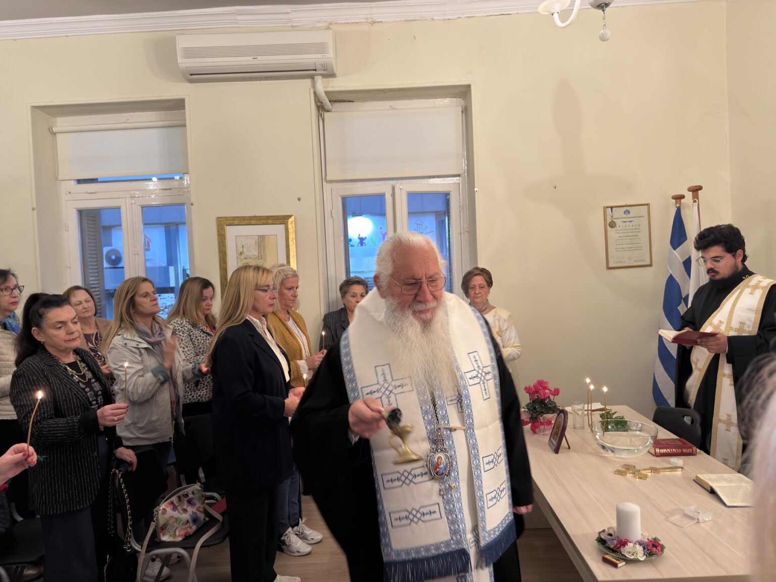Αγιασμός στην Αντικαρκινική Εταιρεία Λιβαδειάς