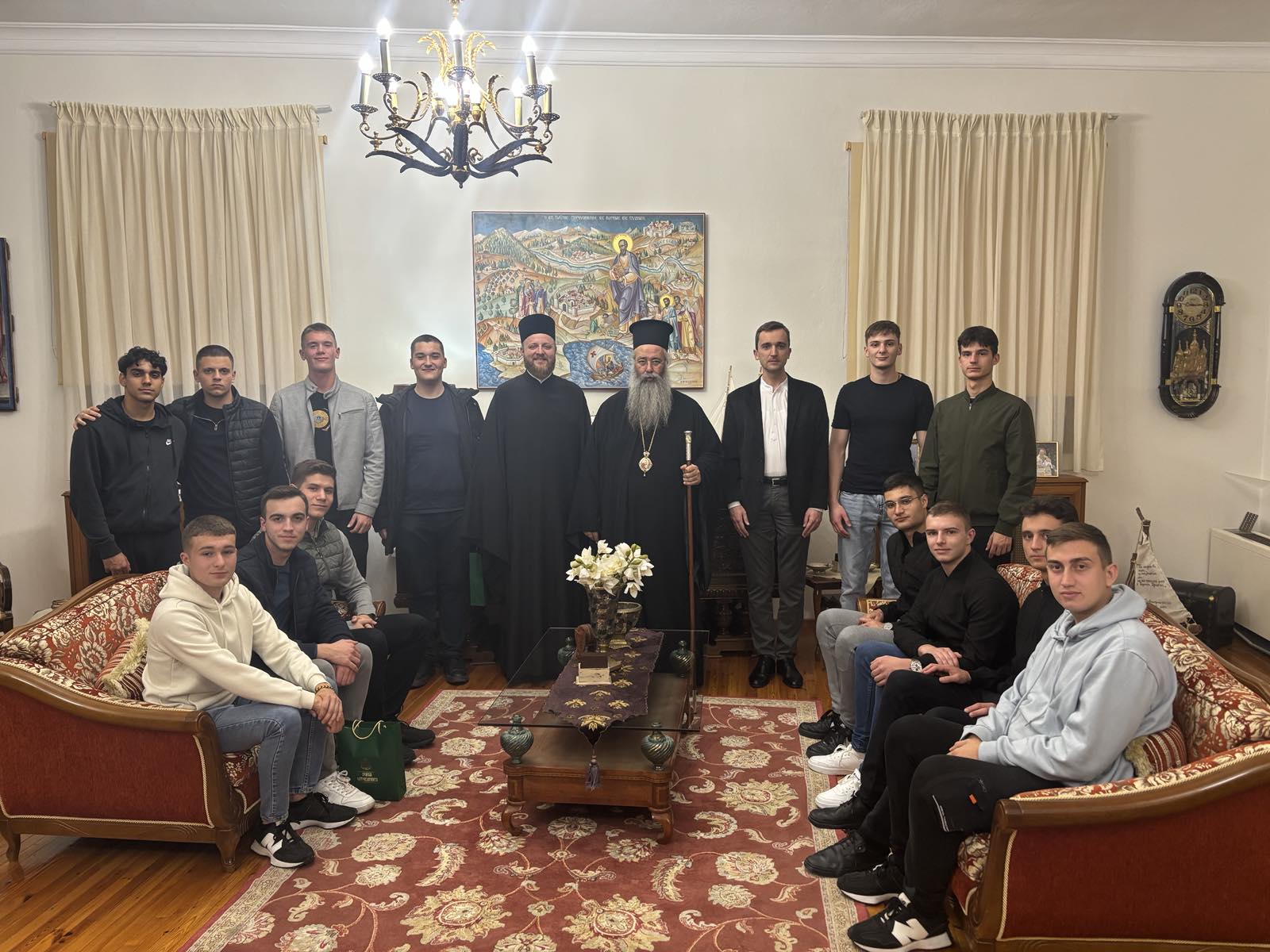 Σπουδαστές της Ιερατικής Σχολής Καρλοβικίου Σερβίας στην Ιερά Μητρόπολη Κίτρους
