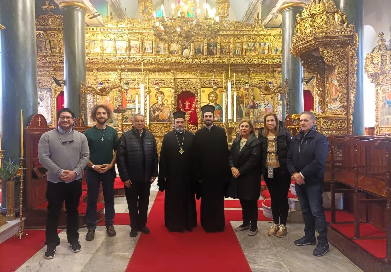 Ο Μητροπολίτης Μεξικού με επισκέπτες από την Επαρχία του στη Θεολογική Σχολή της Χάλκης