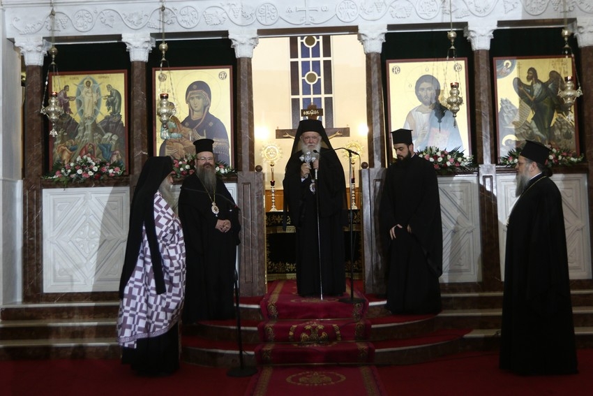 Ο Αρχιεπίσκοπος στο Ιερό Ησυχαστήριο του Αγ. Πορφυρίου στο Μήλεσι