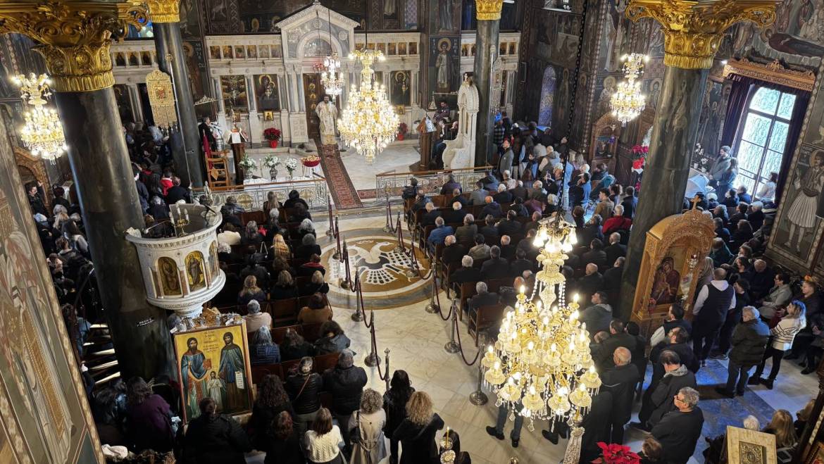 Ὁ Καθεδρικὸς Ναός της Καλλιθέας ὑποδέχθηκε τὴν Ὁσία Σοφία της ἐν Κλεισούρᾳ Καστορίας