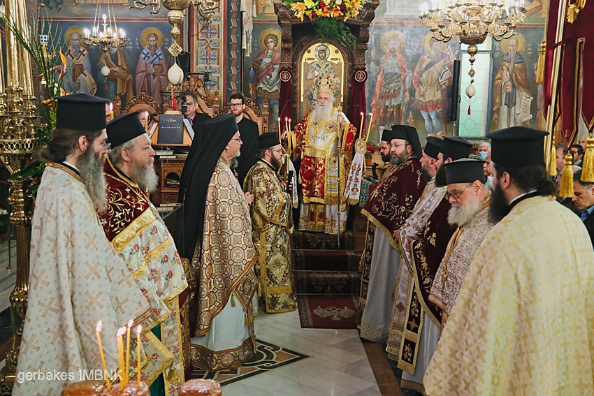 Αρχιερατική θεία Λειτουργία στον Ιερό Ναό Αγίου Ελευθερίου οδού Αχαρνών