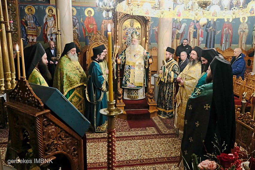 Αρχιερατική θεία Λειτουργία για την εορτή του Οσίου Γερασίμου του Υμνογράφου στην Ι. Μονή Παναγίας Δοβρά