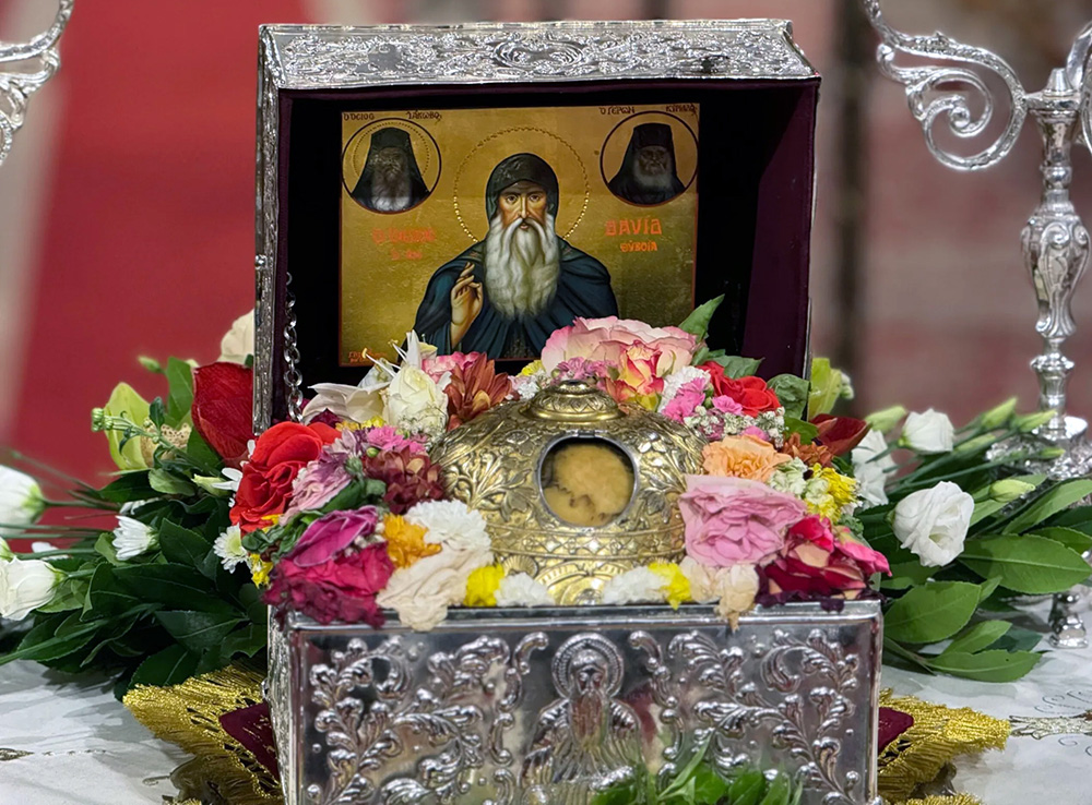 Η Τιμία Κάρα του Οσίου Δαυίδ του εν Ευβοία την Τρίτη στην Παναγία Δοβρά