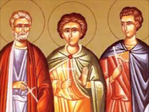 Άγιοι Μηνάς ο Καλλικέλαδος, Ερμογένης και Εύγραφος