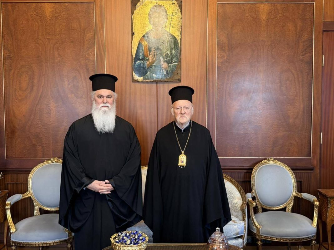 Ο Καλαβρύτων και Αιγιαλείας Ιερώνυμος στον Οικουμενικό Πατριάρχη