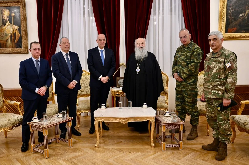 Επίσκεψη του Ν. Δένδια στην Κύπρο – Συνάντηση με τον Αρχιεπίσκοπο Γεώργιο